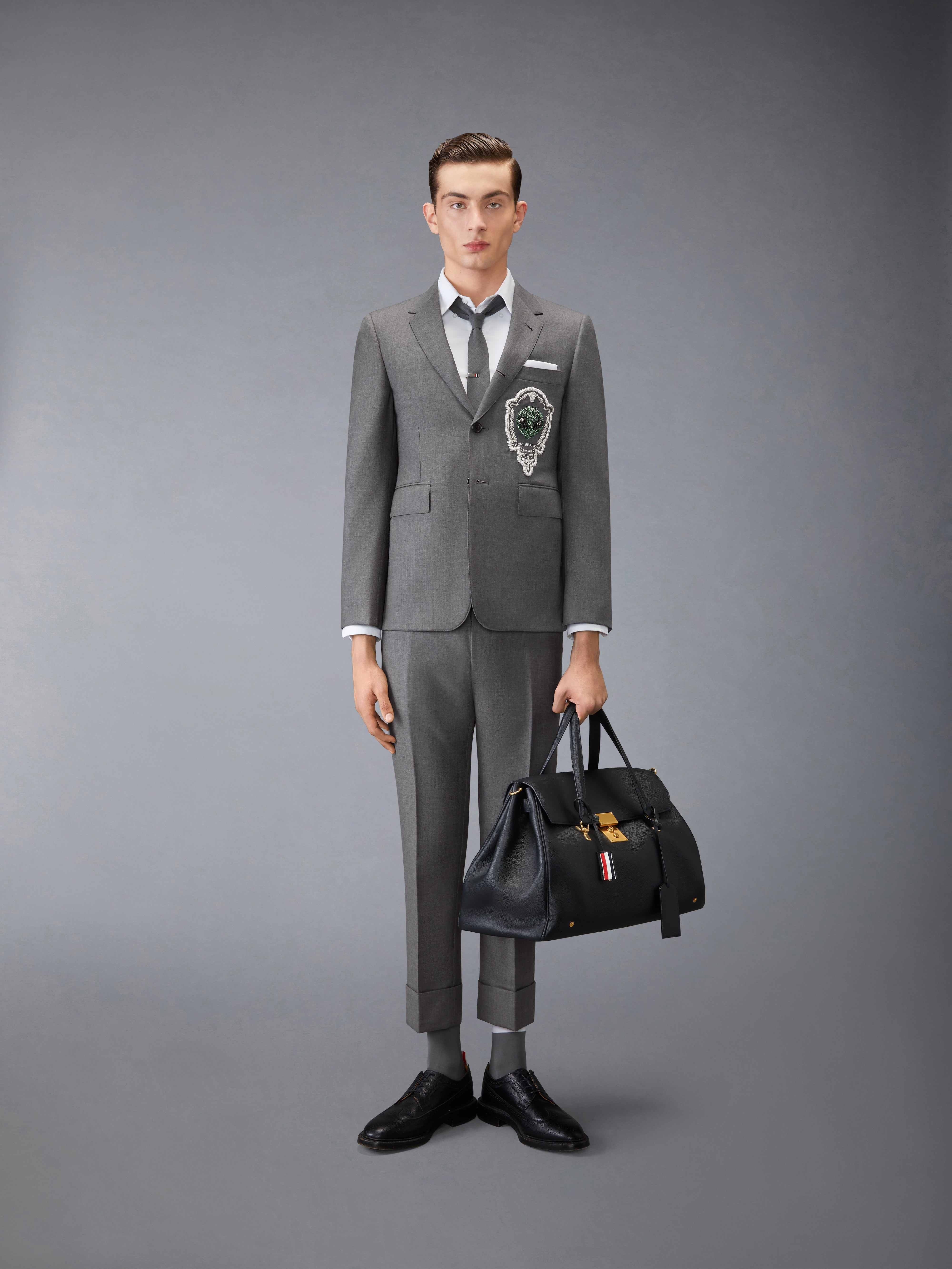 Super 120'S Twill Alien Crest Classic Sportcoat | Thom Browne