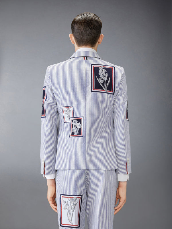 CLASSIC SEERSUCKER FRAMED FLORAL SPORT COAT