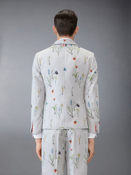 CLASSIC COTTON LINEN BOTANICAL SPORT COAT MED GREY