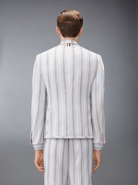 MADRAS COTTON REPP STRIPE SPORTCOAT MED GREY