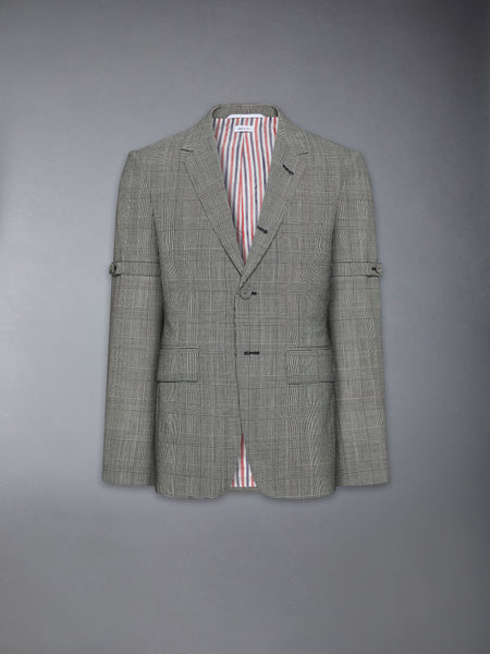 PRINCE OF WALES FRESCO WOOL ARMBAND SPORTCOAT BLK/WHT