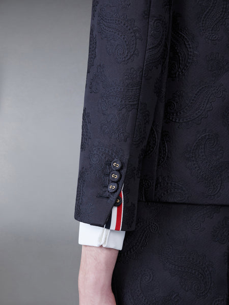Paisley Jacquard Sack Sport Coat BLACK