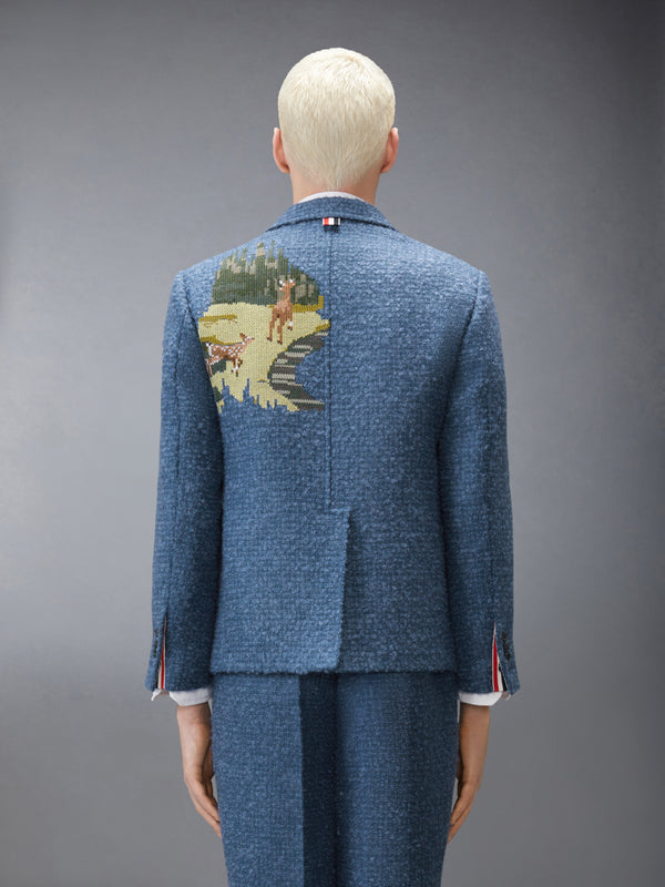 BOUCLE TWEED SCENIC LIGHTHOUSE EMBROIDERY SPORTCOAT - image 2