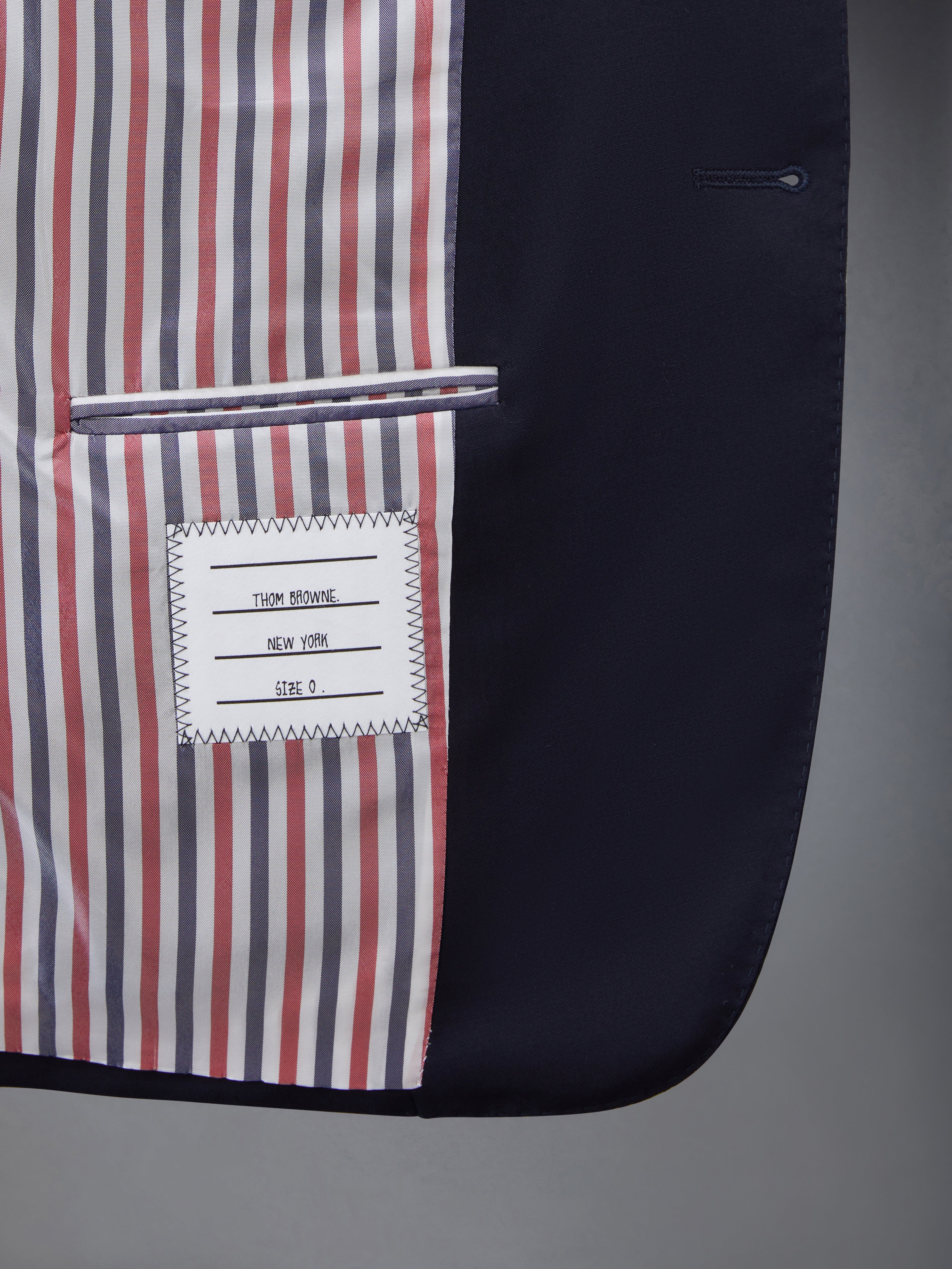 Thom Browne｜COATS (MOC567A 06146 415) Plain Weave 4 Bar Kint Rib Blouson | Thom Browne