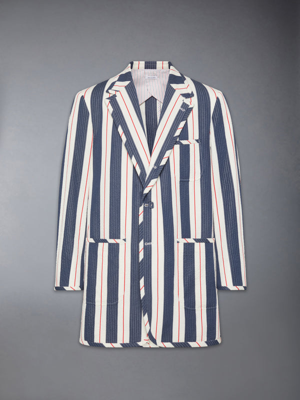 STRIPED SEERSUCKER OVERSIZED SPORTCOAT - featured image
