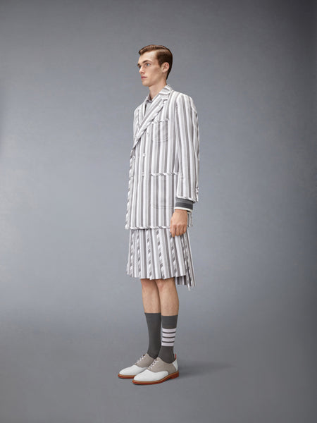 REPP STRIPE SEERSUCKER OVERSIZED SPORTCOAT MED GREY