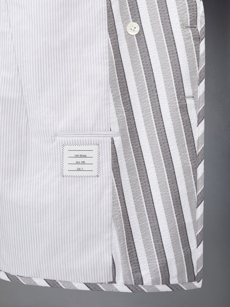 REPP STRIPE SEERSUCKER OVERSIZED SPORTCOAT MED GREY