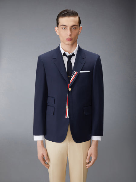TYPEWRITER CLOTH GROSGRAIN PLACKET SPORT COAT NAVY