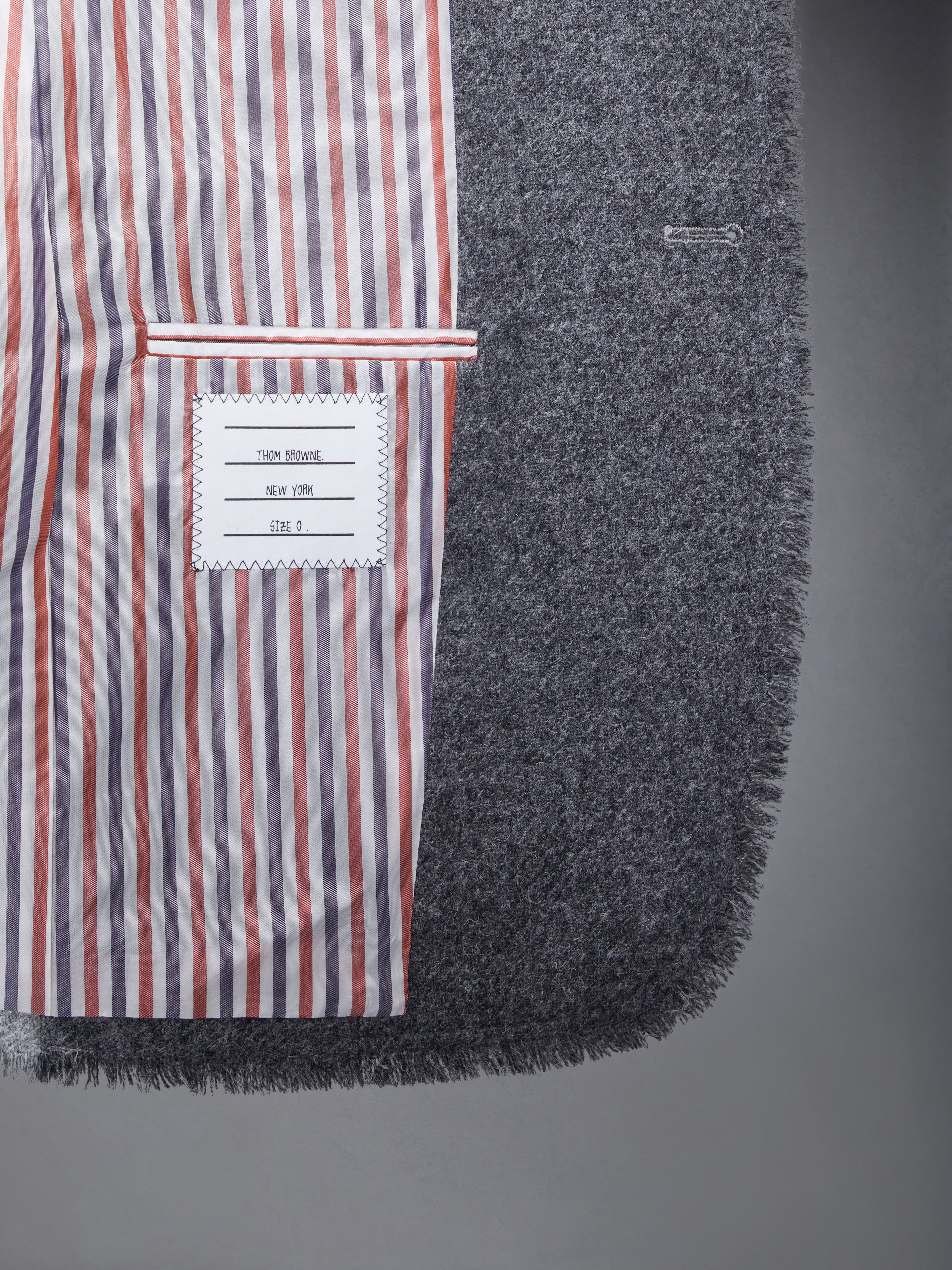 Shetland Frayed Single Vent Sport Coat | Thom Browne