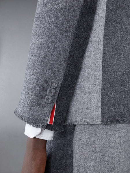 Shetland Frayed Single Vent Sport Coat LT GREY