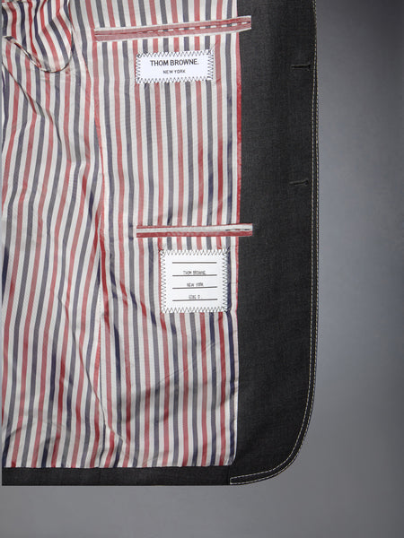 FUNMIX TWILL CONTRAST TOPSTITCHING CLASSIC SPORT COAT MED GREY