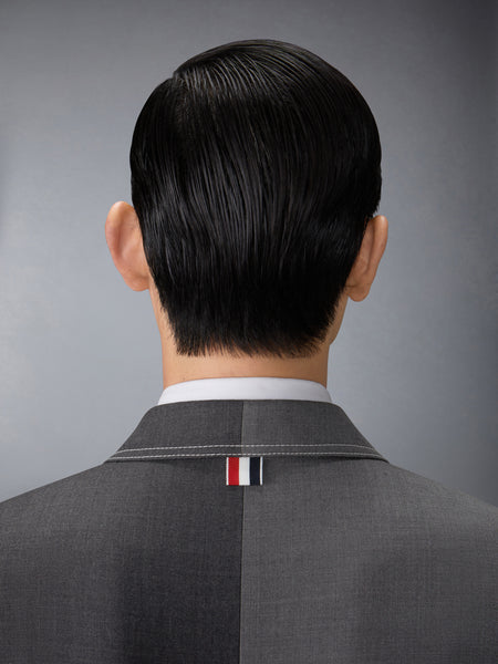 FUNMIX TWILL CONTRAST TOPSTITCHING CLASSIC SPORT COAT MED GREY