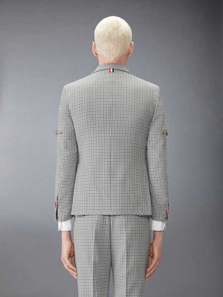 WOOL PIQUE GUNCLUB CHECK SPORTCOAT WITH ARMBAND MED GREY