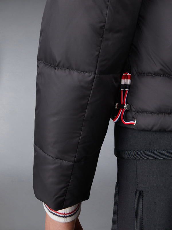 MATTE FINISH NYLON DOWN FILL 4-BAR DETACHABLE HOOD BOMBER - image 5