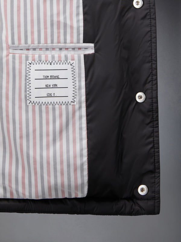 MATTE FINISH NYLON DOWN FILL 4-BAR DETACHABLE HOOD BOMBER - image 6