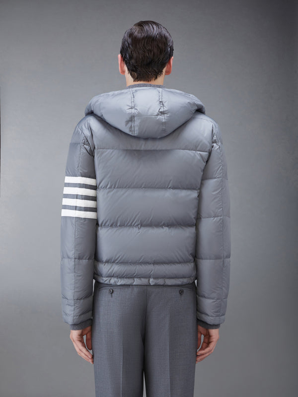 MATTE FINISH NYLON DOWN FILL 4-BAR DETACHABLE HOOD BOMBER - image 3