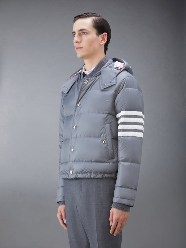 MATTE FINISH NYLON DOWN FILL 4-BAR DETACHABLE HOOD BOMBER - image 6