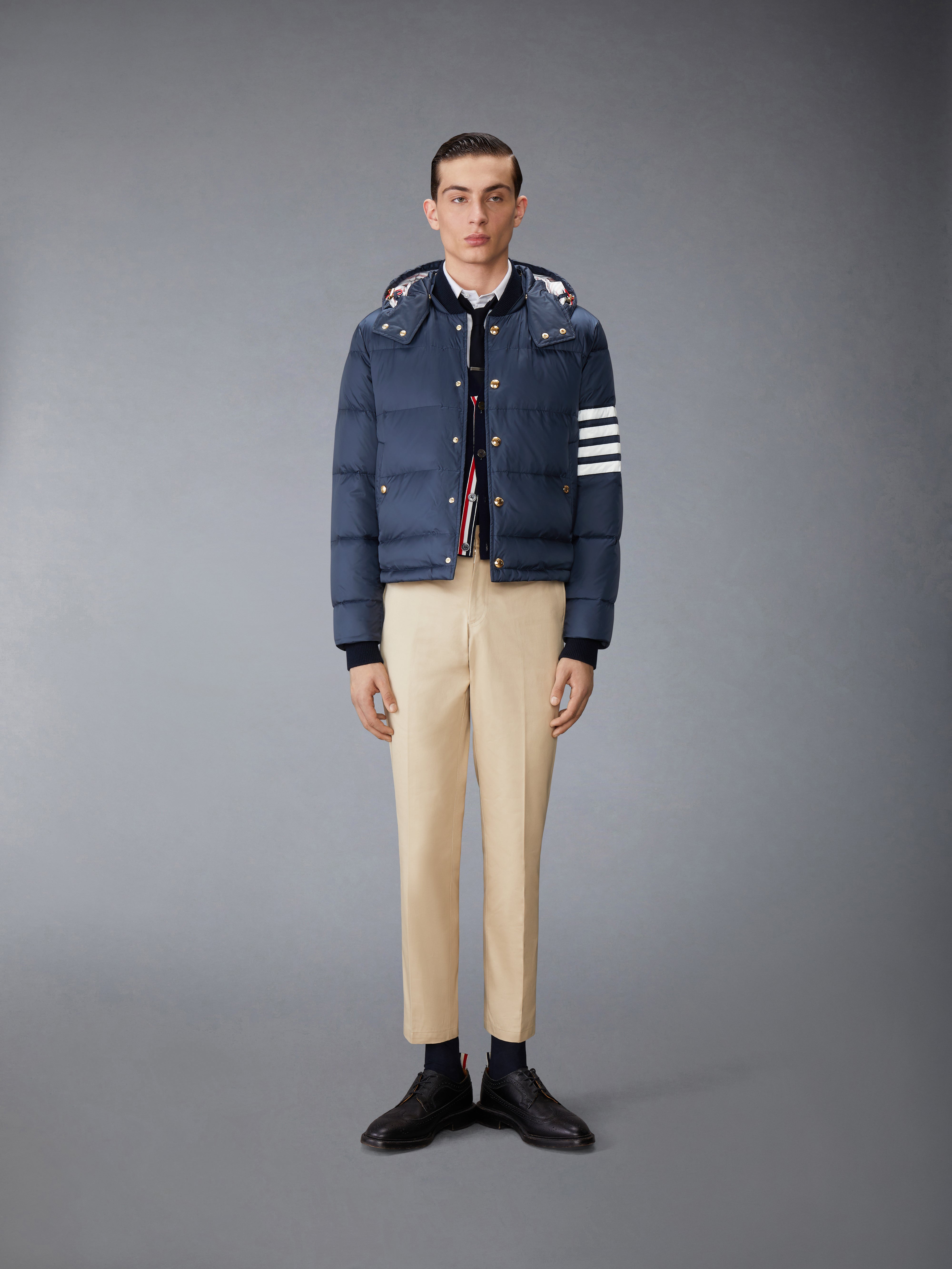 Morning Coat in Technical Poplin BLUE Man