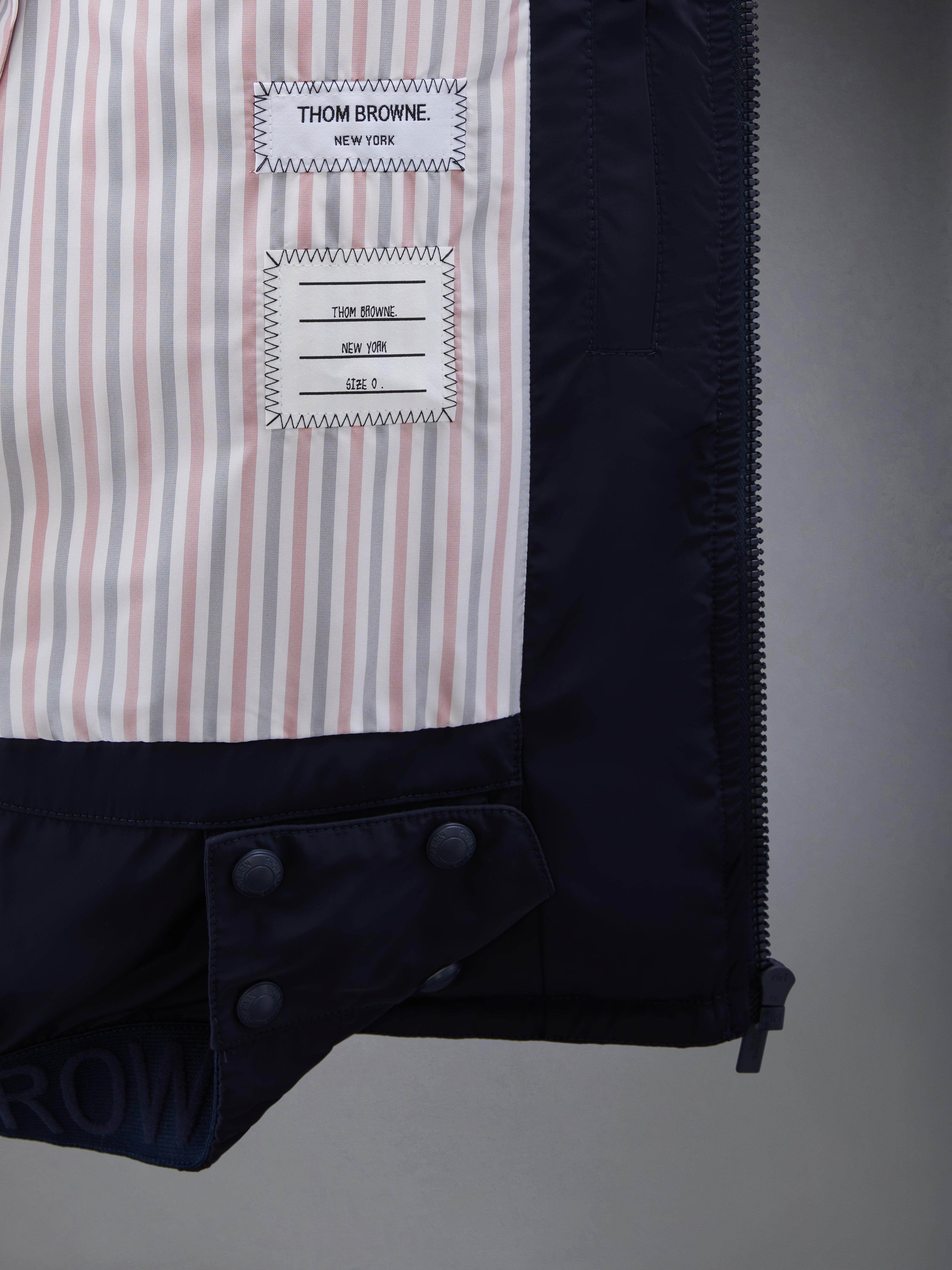 Poly Twill Down Fill 4 Bar Ski Jacket | Thom Browne Poly Twill Down Fill 4 Bar Ski Jacket | Thom Browne