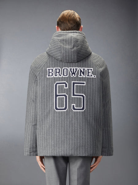 BROWNE 65 FLANNEL CROPPED FOOTBALL PARKA MED GREY