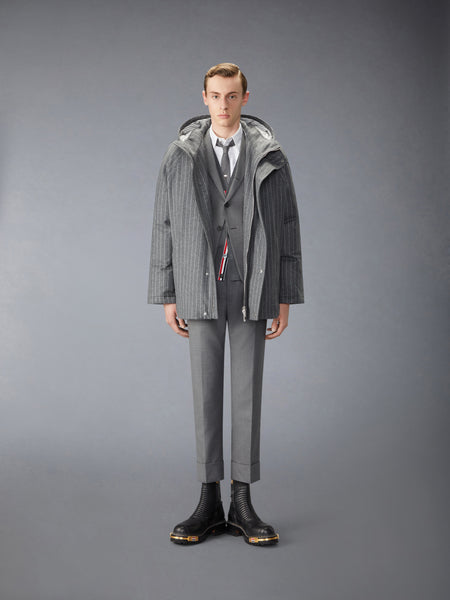 BROWNE 65 FLANNEL CROPPED FOOTBALL PARKA MED GREY