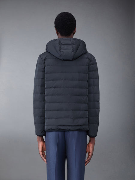 Poly Twill Rib 4-Bar Down Hooded Jacket CHARCOAL
