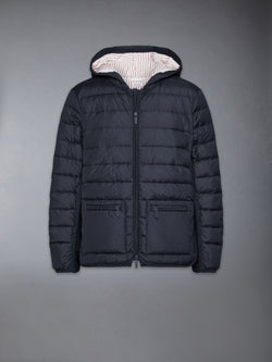 ULTRA LIGHT NYLON HOODED DOWN JACKET