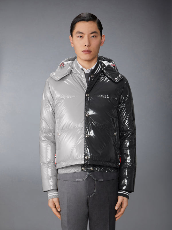 FUNMIX GLOSSY TECH DOWN FILL DETACHABLE HOOD BOMBER - image 1