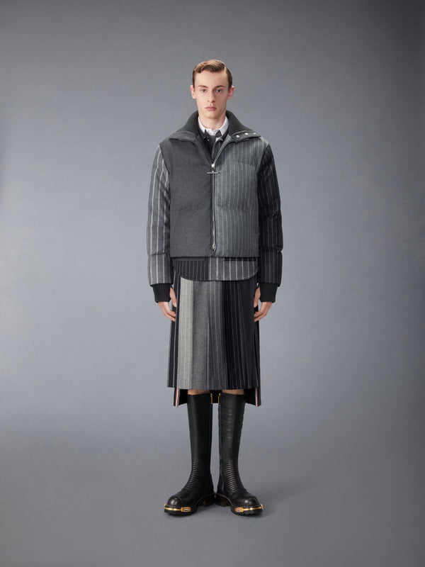 FLANNEL CHALK STRIPE DOWN FILLED JACKET - image 3