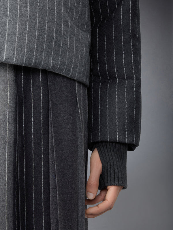FLANNEL CHALK STRIPE DOWN FILLED JACKET - image 8