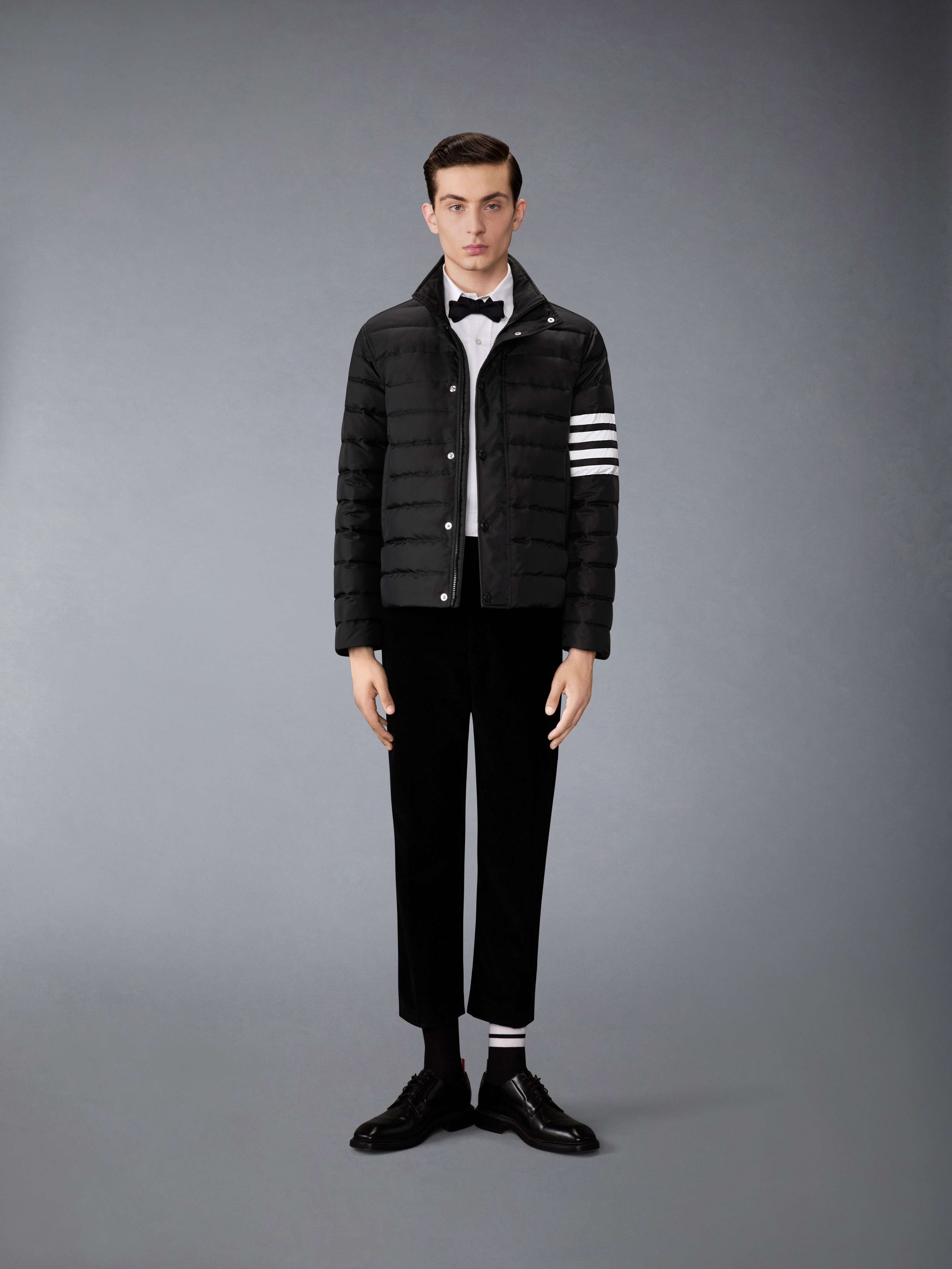 トムブラウン ウールニットタイ　黒 トムブラウン) THOM BROWNE ウール ニット MKA474A Y1014 (THOM