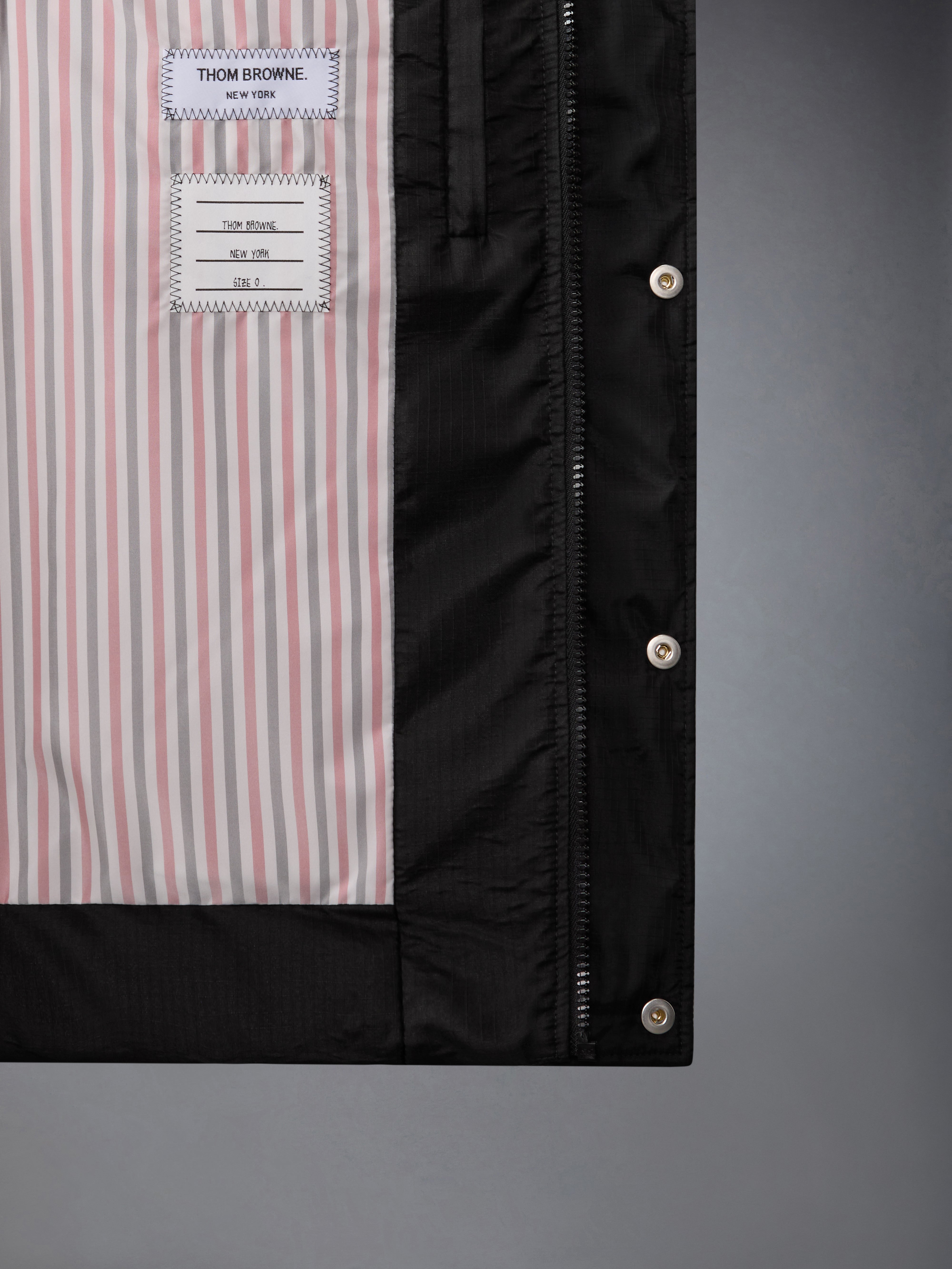 Shiny Ripstop Lightweight Down Filled 4-Bar Jacket | Thom Browne