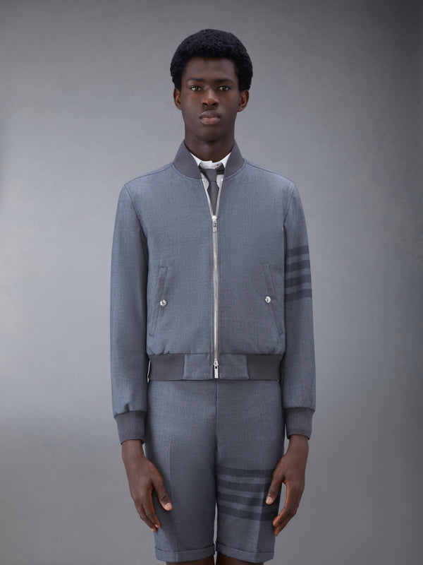 STEP TWILL SCHOOL UNIFORM 4-BAR BLOUSON JACKET - featured image