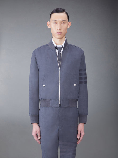 Plain Weave Suiting 4 Bar Blouson Jacket | Thom Browne