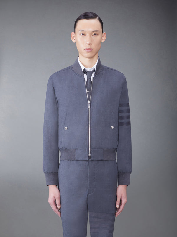 PLAIN WEAVE SUITING 4-BAR BLOUSON JACKET - featured image