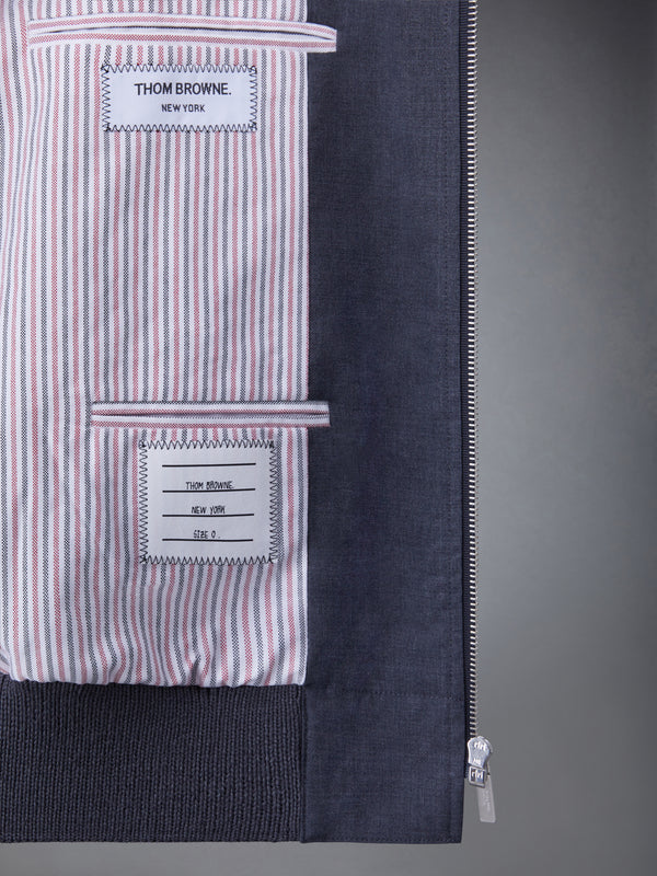 PLAIN WEAVE SUITING 4-BAR BLOUSON JACKET - image 5