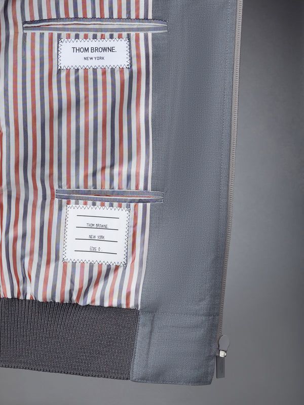PLAIN WEAVE 4-BAR KINT RIB BLOUSON - image 5