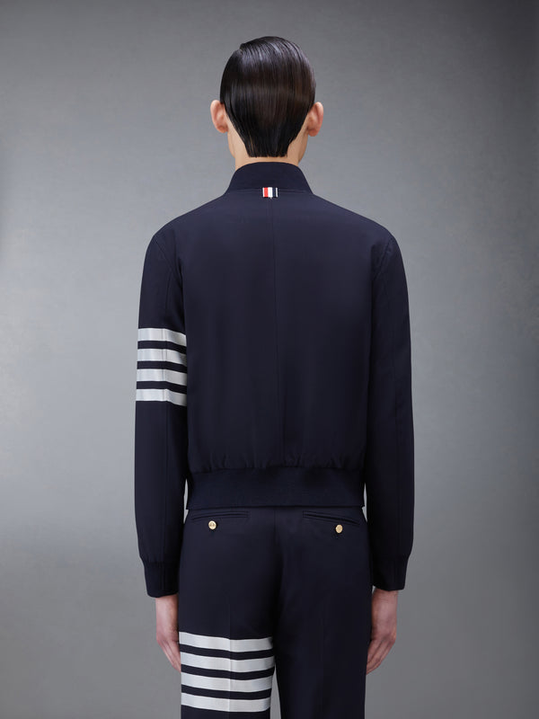 PLAIN WEAVE 4-BAR KINT RIB BLOUSON - image 2