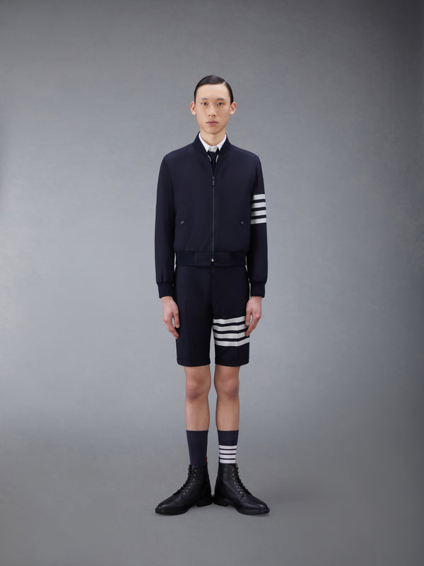 PLAIN WEAVE 4-BAR KINT RIB BLOUSON - image 3