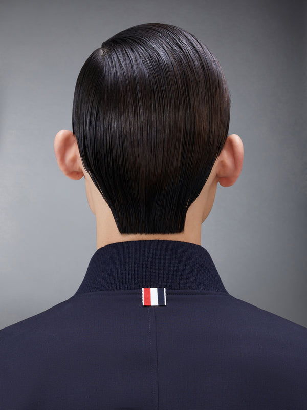 PLAIN WEAVE 4-BAR KINT RIB BLOUSON - image 5