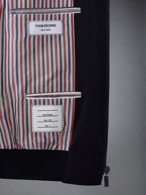 PLAIN WEAVE 4-BAR KINT RIB BLOUSON - image 6