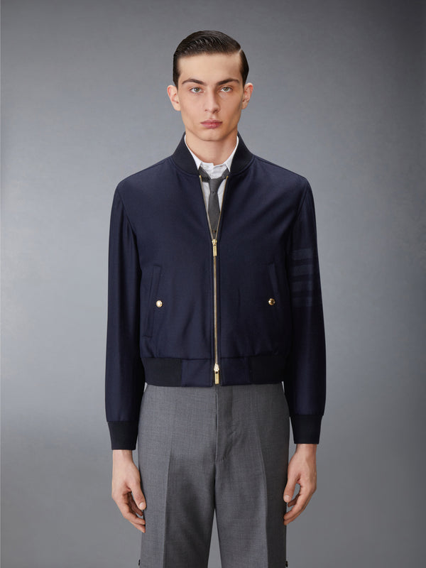 FLANNEL 4-BAR KNIT RIB BLOUSON - image 1