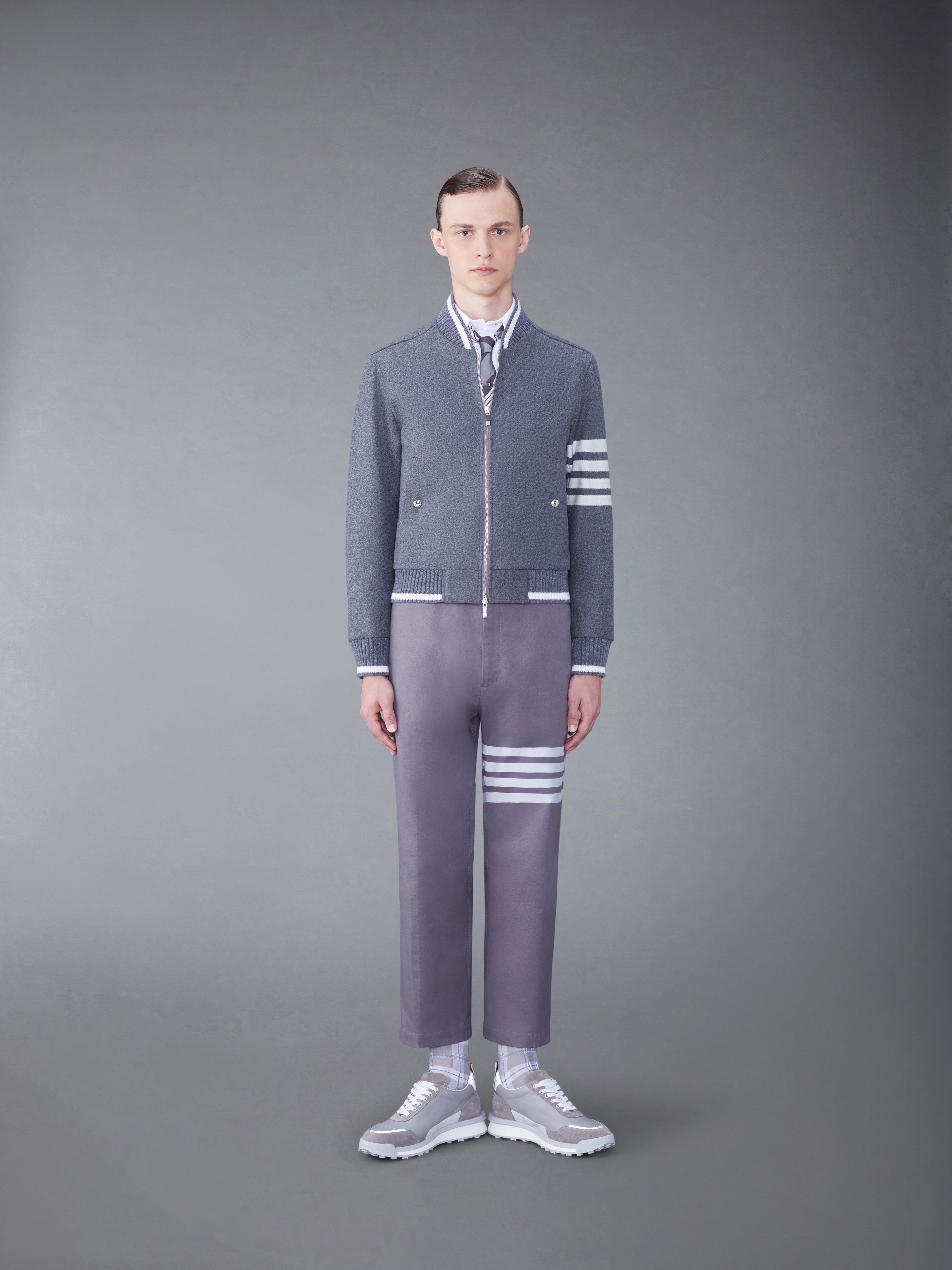 Melton 4 Bar Blouson Jacket | Thom Browne