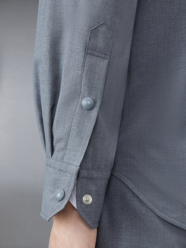 Plain Weave 4-Bar Shirt Jacket - image 6