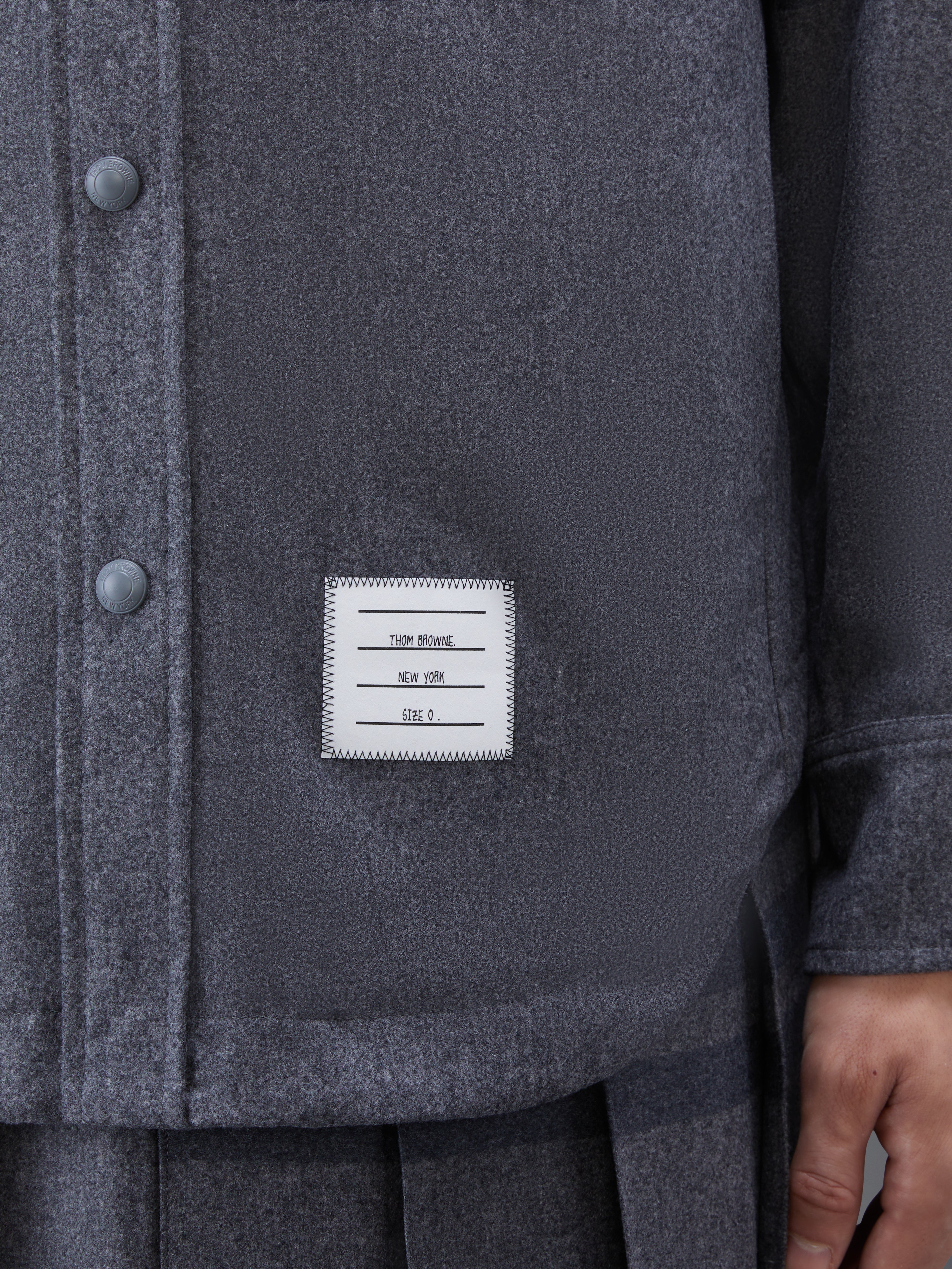 Flannel 4 Bar Shirt Jacket | Thom Browne