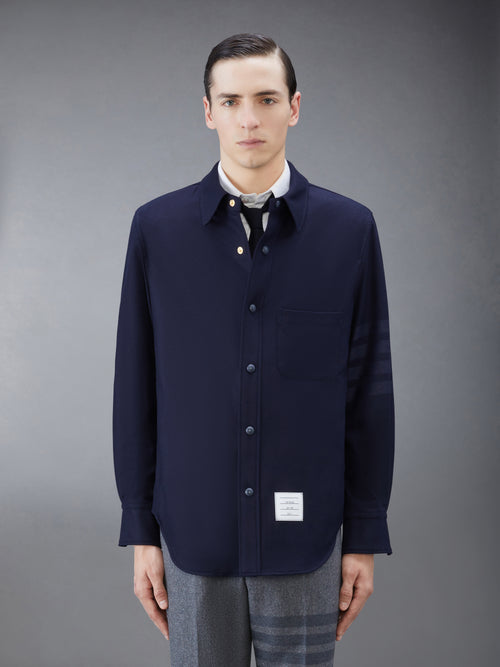 Flannel 4 Bar Shirt Jacket | Thom Browne