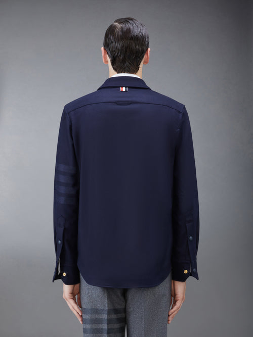 Flannel 4 Bar Shirt Jacket | Thom Browne