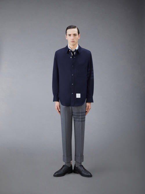 Flannel 4 Bar Shirt Jacket | Thom Browne
