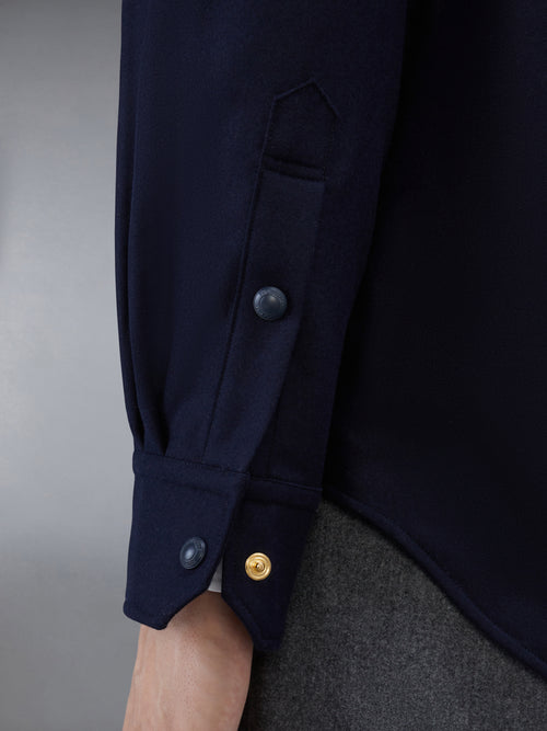 Flannel 4 Bar Shirt Jacket | Thom Browne