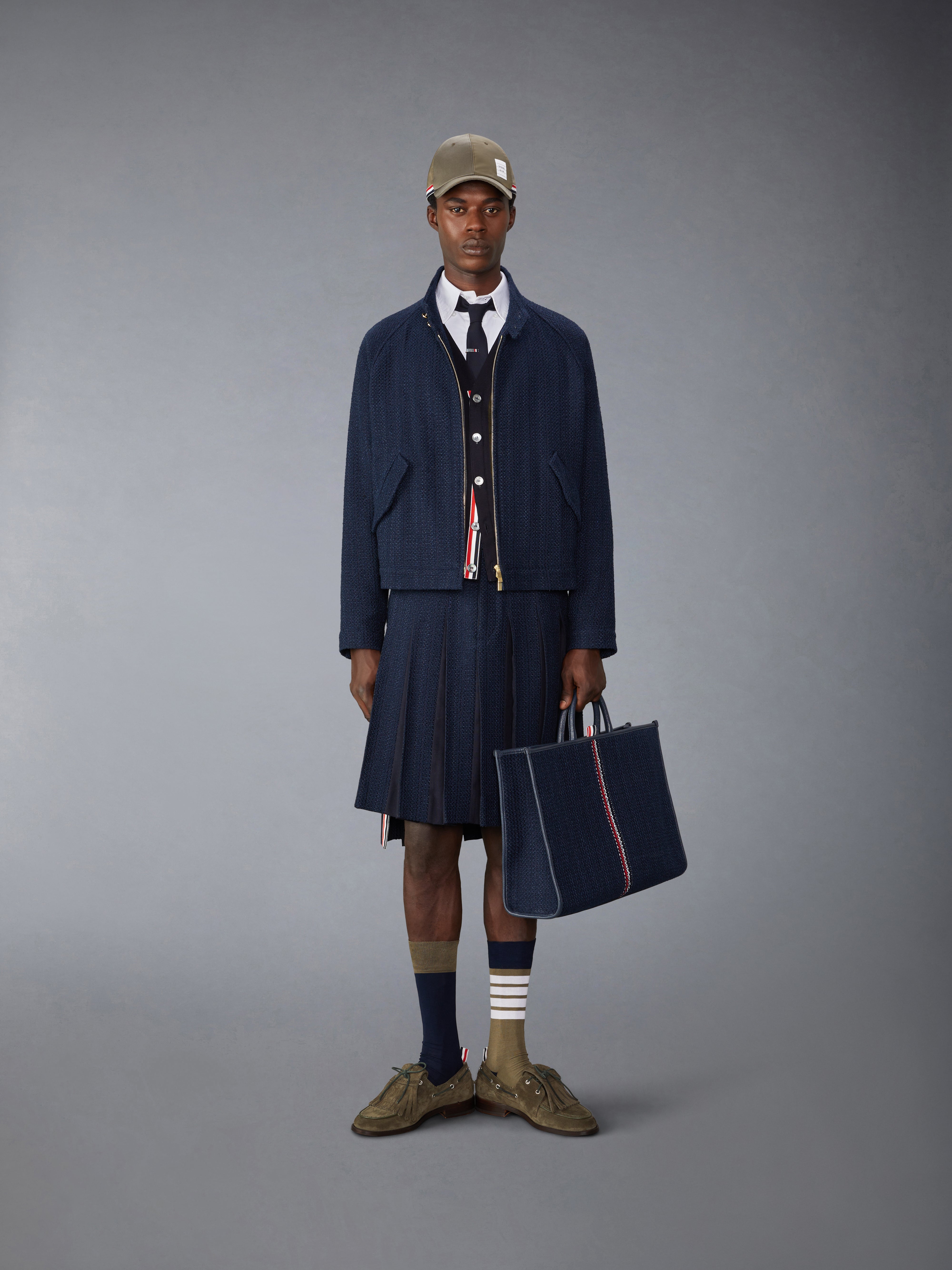 Tweed Raglan Collar Jacket | Thom Browne